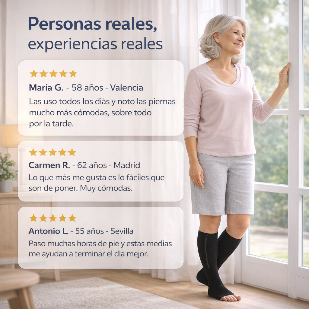 Adiós Piernas Cansadas™ – Calcetines de Compresión Fácil Uso (2 uds)