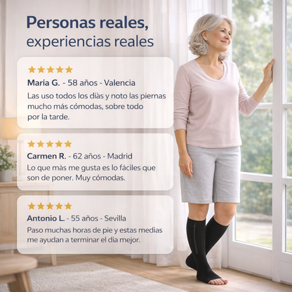 Adiós Piernas Cansadas™ – Calcetines de Compresión Fácil Uso (2 uds)