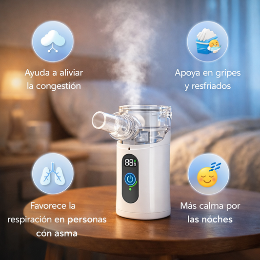Nebulizador portátil recargable para niños y adultos