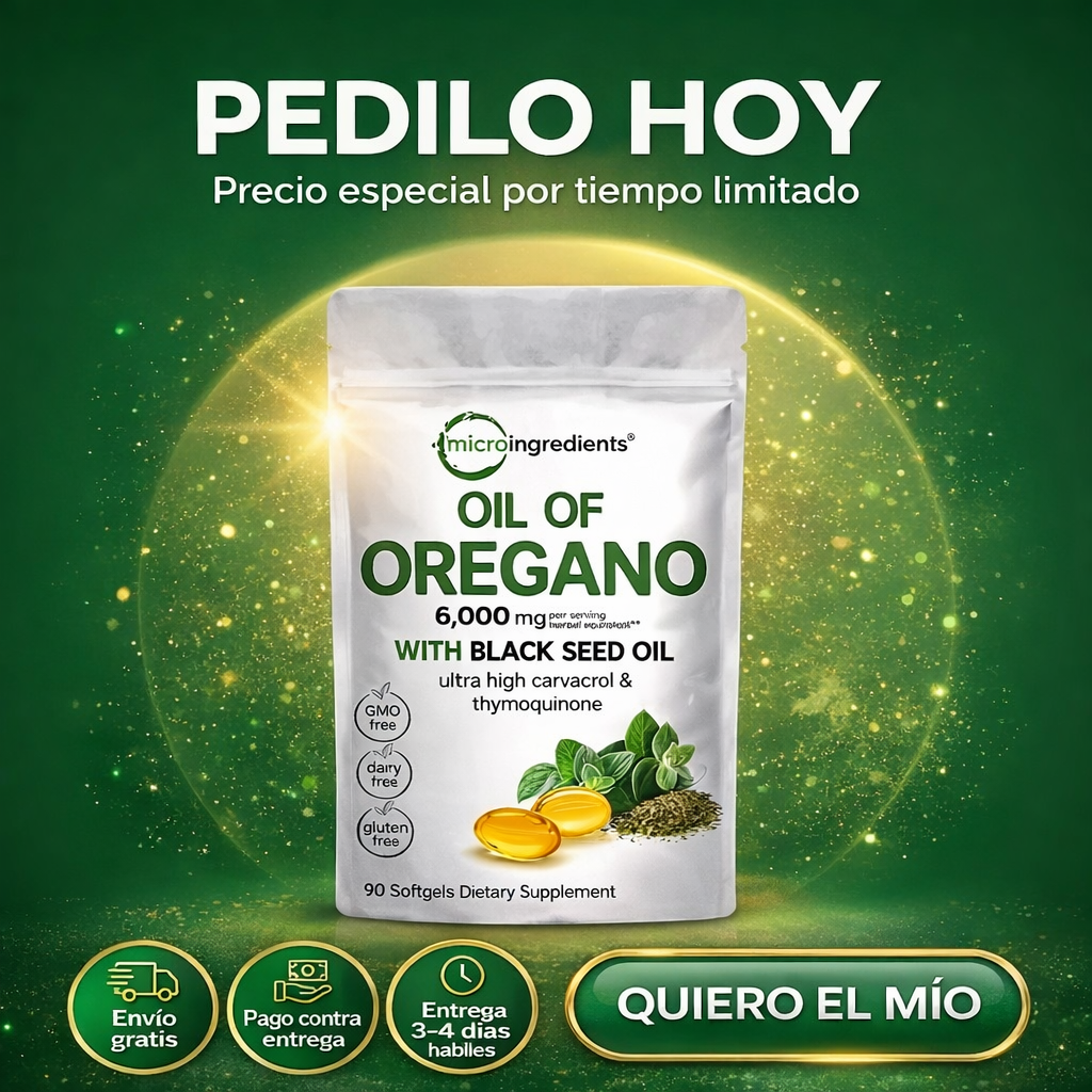 🛡️ OREGANO DEFENSE FORMULA™ Refuerza Tus Defensas de Forma Natural 60 Capsulas