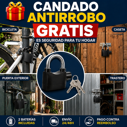 PowerClean PRO™ - Pistola de Alta Presión para Limpieza + Candado con alarma antirrobo ¨GRATIS¨