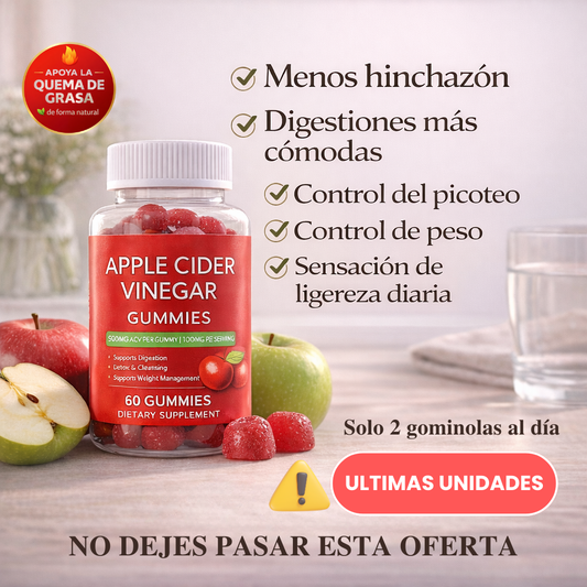 🍏 Gominolas Vinagre Manzana, Tu forma sencilla de cuidarte cada día / Solo 2 al día