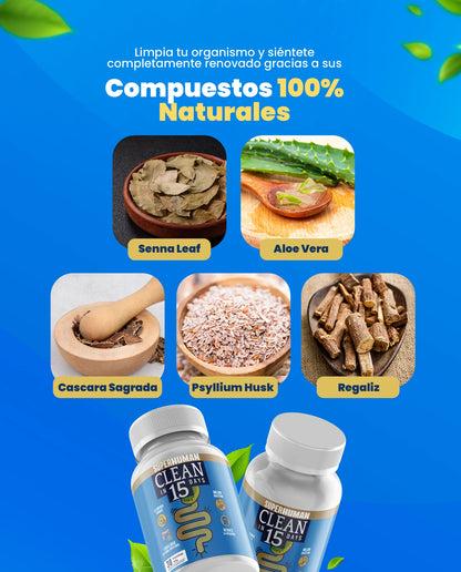 LIMPIEZA COMPLETA ESTOMACAL EN 15 DÍAS DETOX CLEAN15™