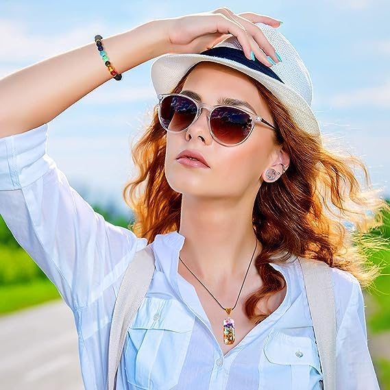 Pulseras de roca de lava 7 chakras